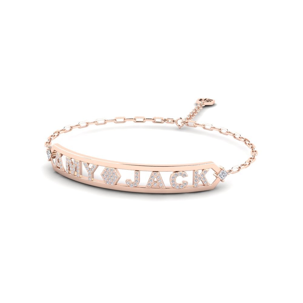 14ct Rose Gold Lab Grown Diamond Women's Bracelet Rennaz