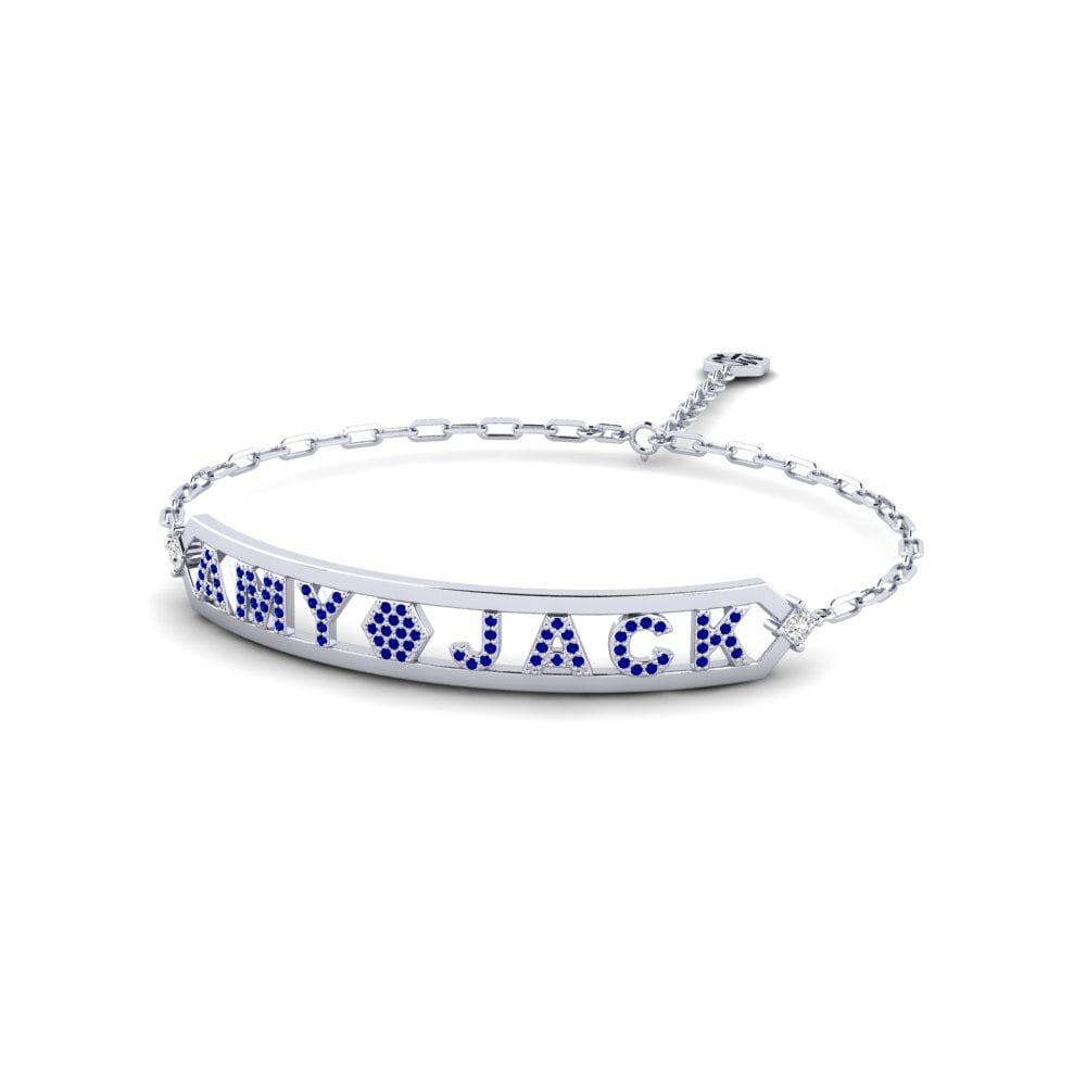 18ct White Gold Sapphire Women's Bracelet Rennaz