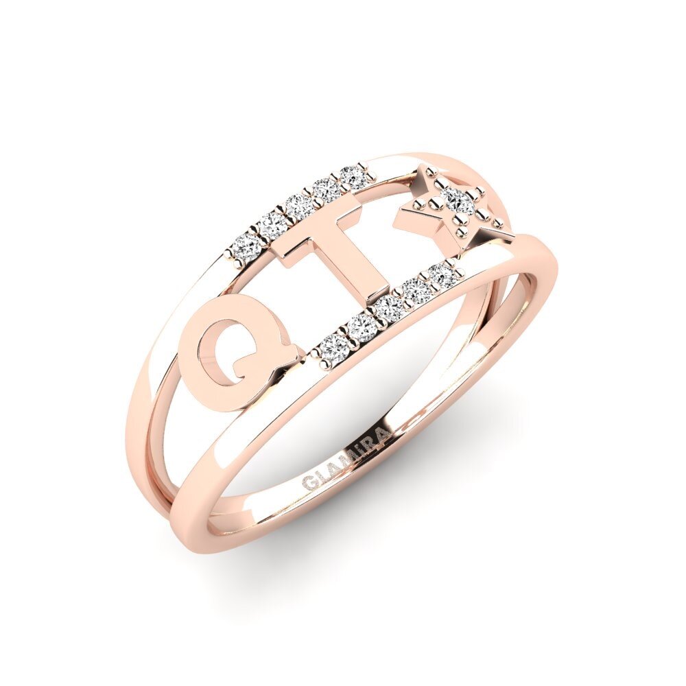 14k Rose Gold Moissanite Ring Rirai
