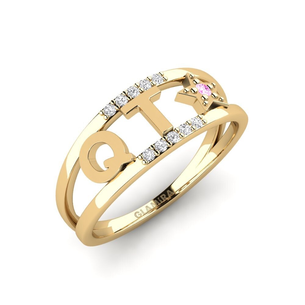 Saphir Rose Bague Rirai