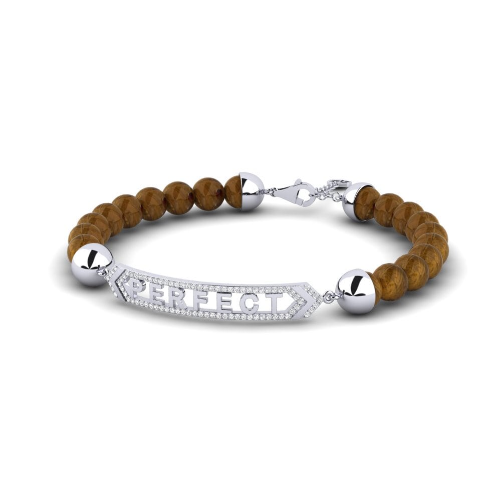 Weiß-Silber Herren-Armband Romanel
