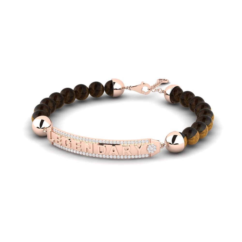 Rotgold 585 Herren-Armband Sampson