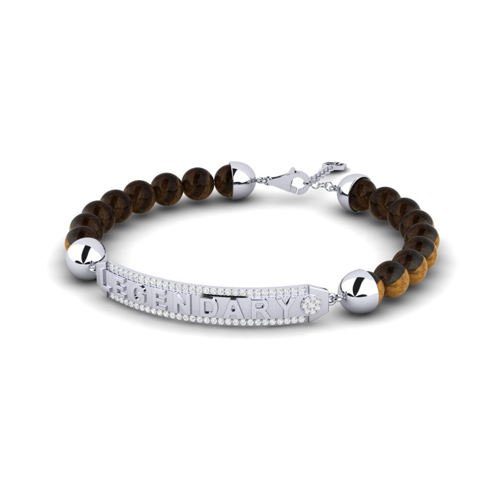 Weiß-Silber Herren-Armband Sampson