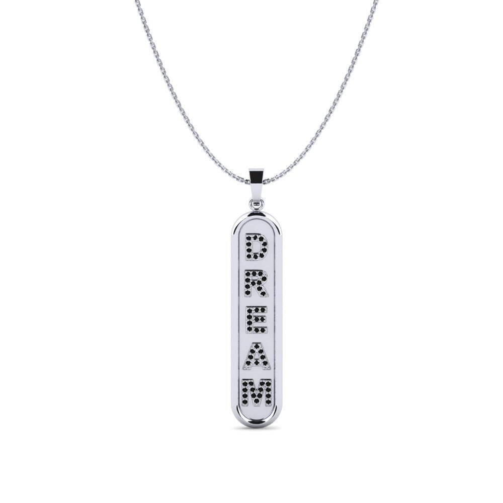 White Silver Black Sapphire Women's Pendant Schlatt
