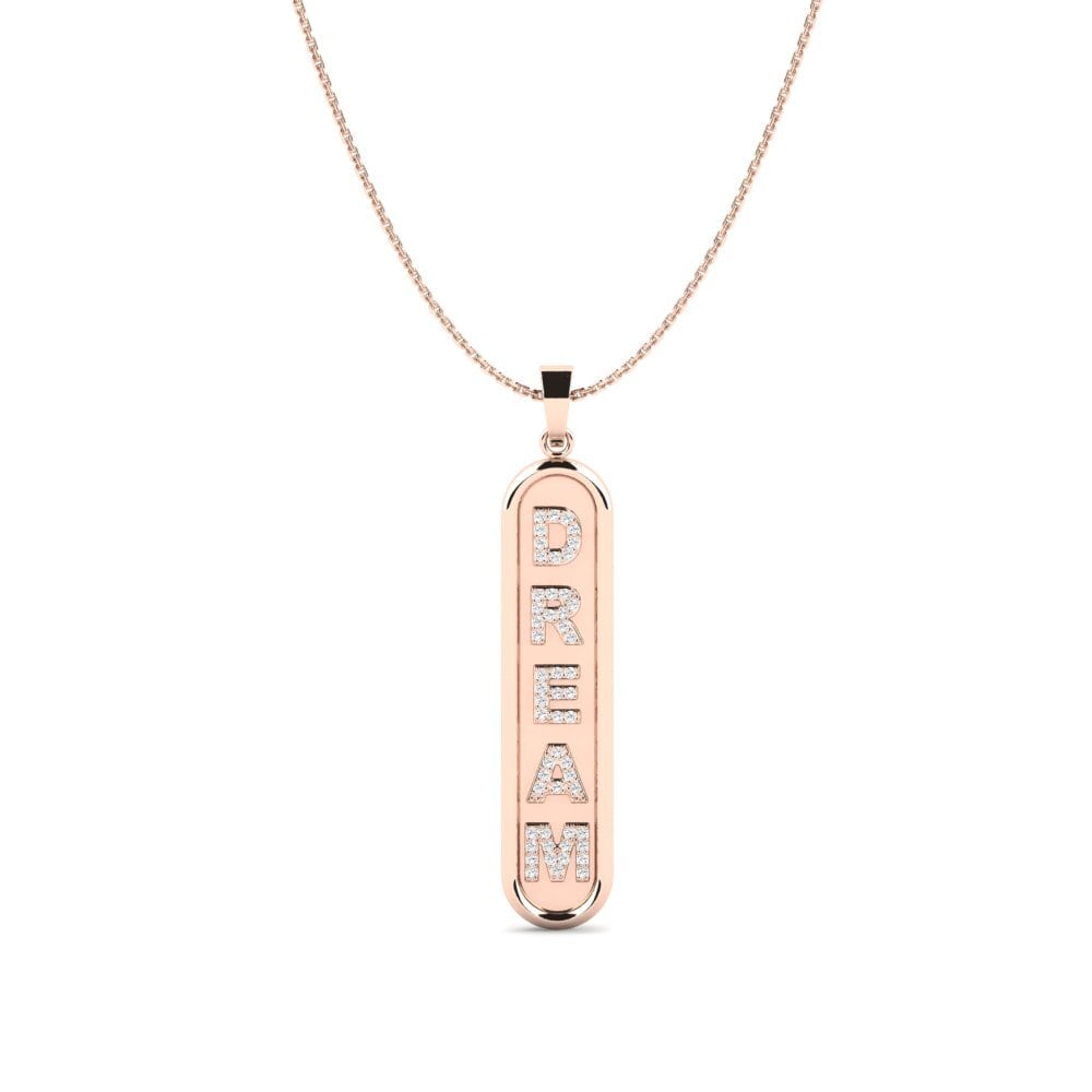 14k Rose Gold Moissanite Women's Pendant Schlatt