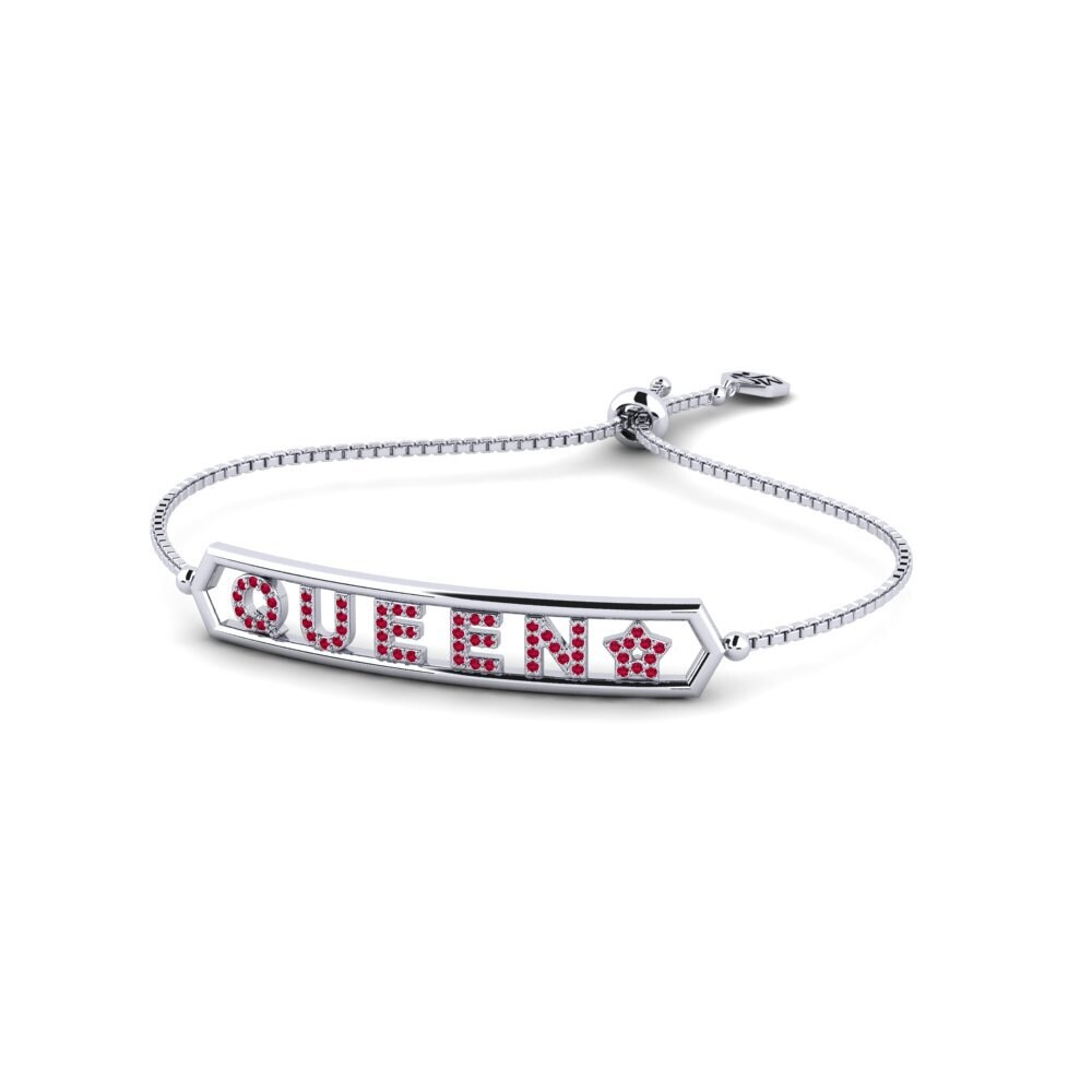 9k White Gold Ruby Women's Bracelet Simai