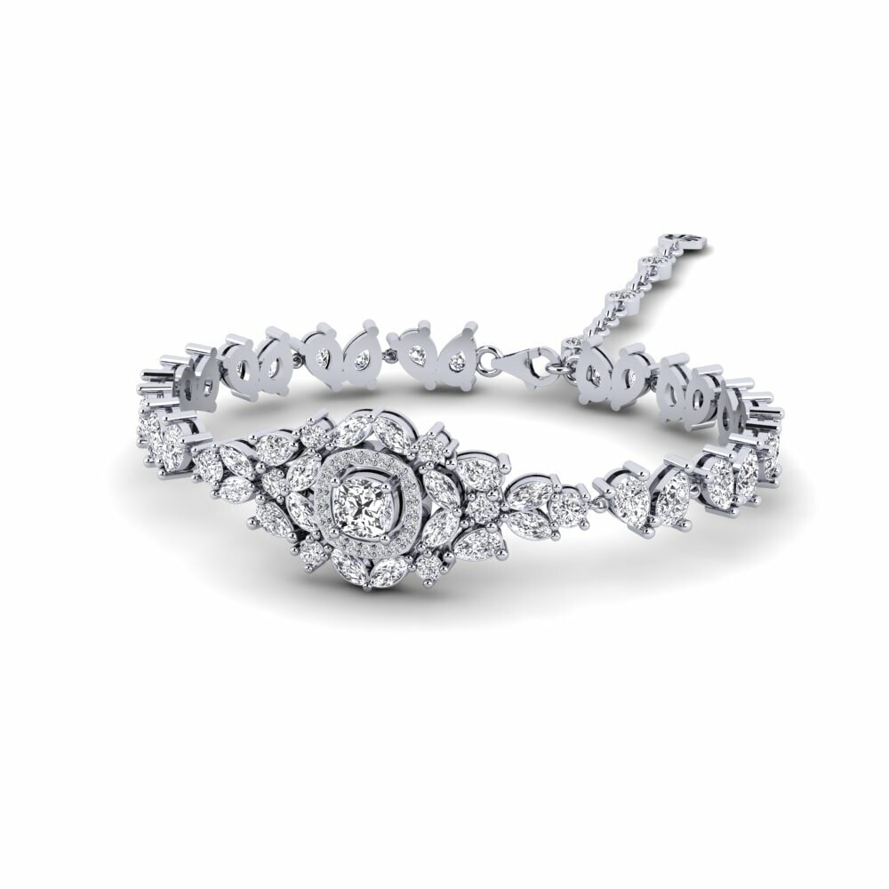 White Silver Diamond Women's Bracelet Alnair