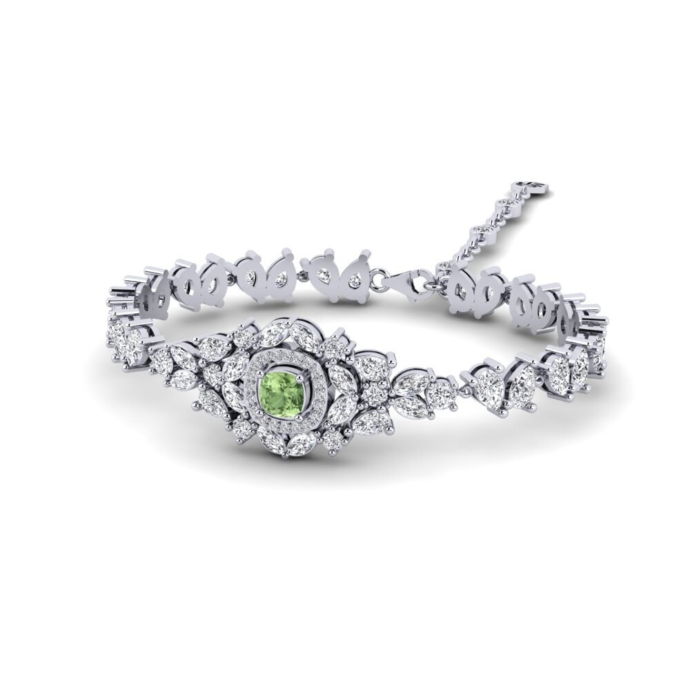 Paladio Zafiro Verde Pulsera de Mujer Alnair