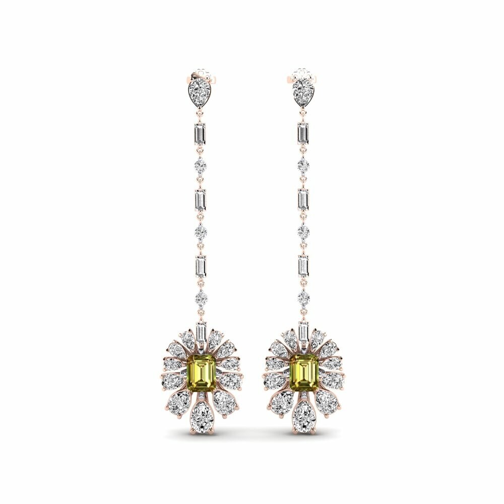 14k Rose & White Gold Sultan Stone Women's Earring Amataba