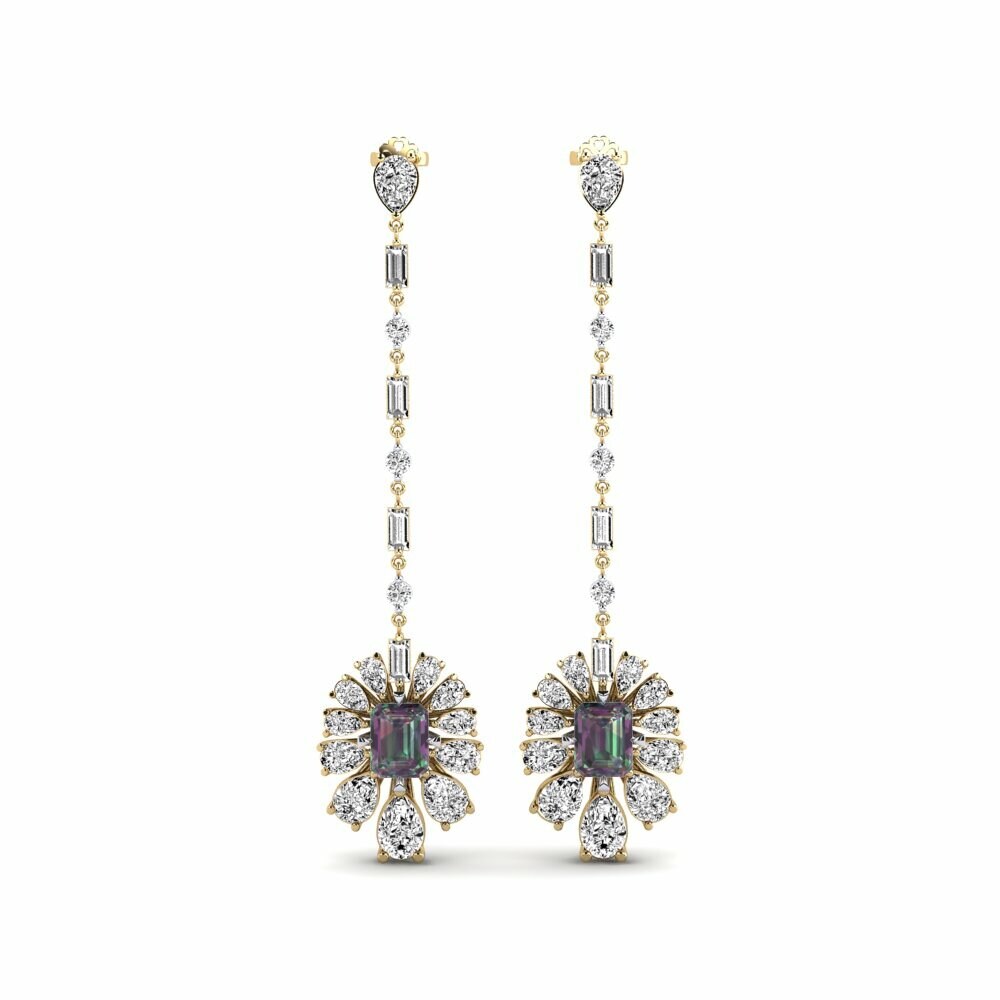 14k Yellow & White Gold Mystic Topaz Women's Earring Amataba