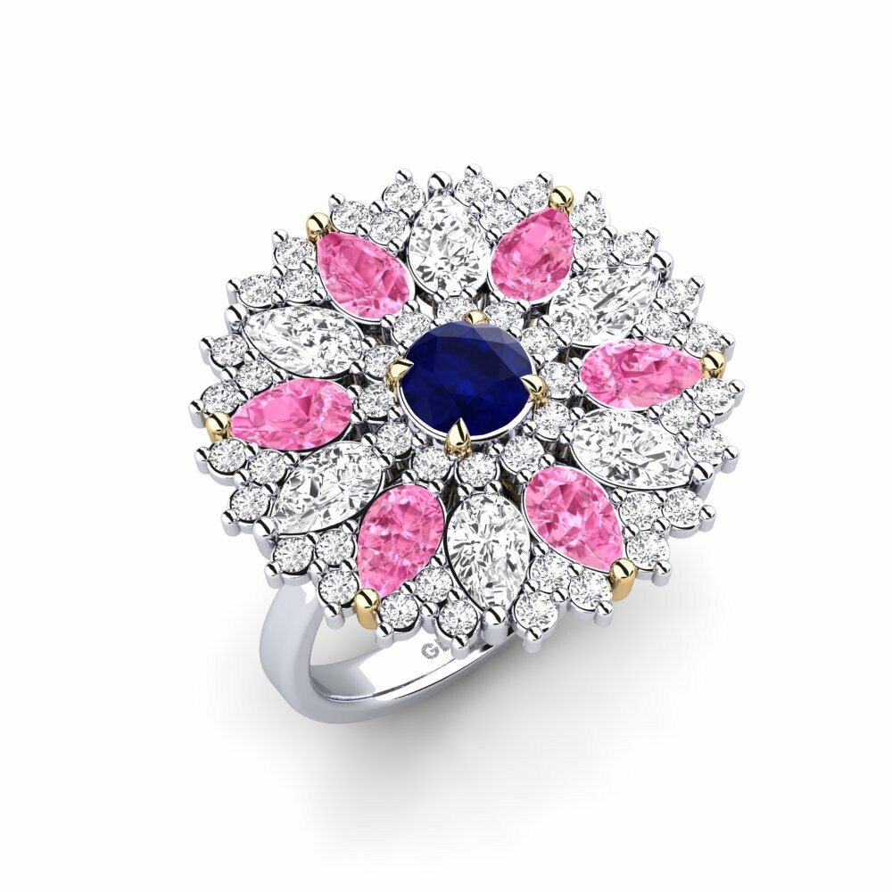9k White & Yellow Gold Sapphire Ring Luys