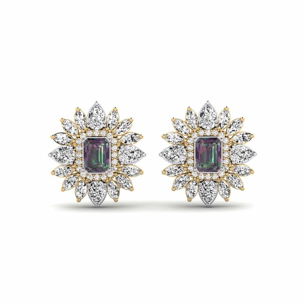 14k Yellow & White Gold Mystic Topaz Women's Earring Solas