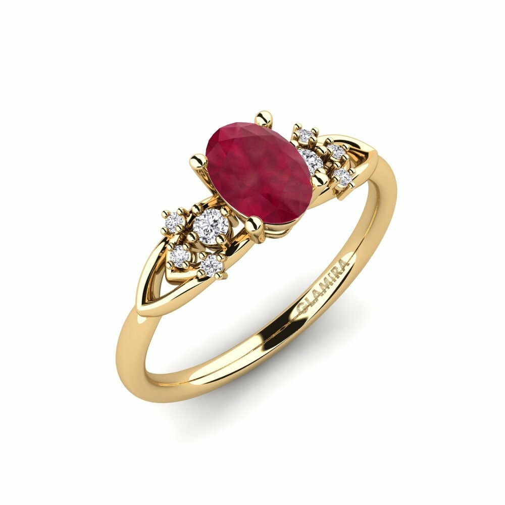 Ruby Engagement Ring Milu - Oval