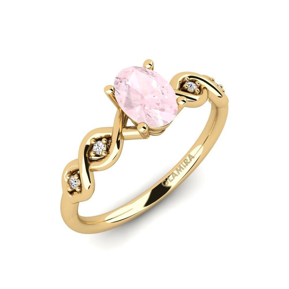 Rose Quartz Engagement Ring Nisse - Oval