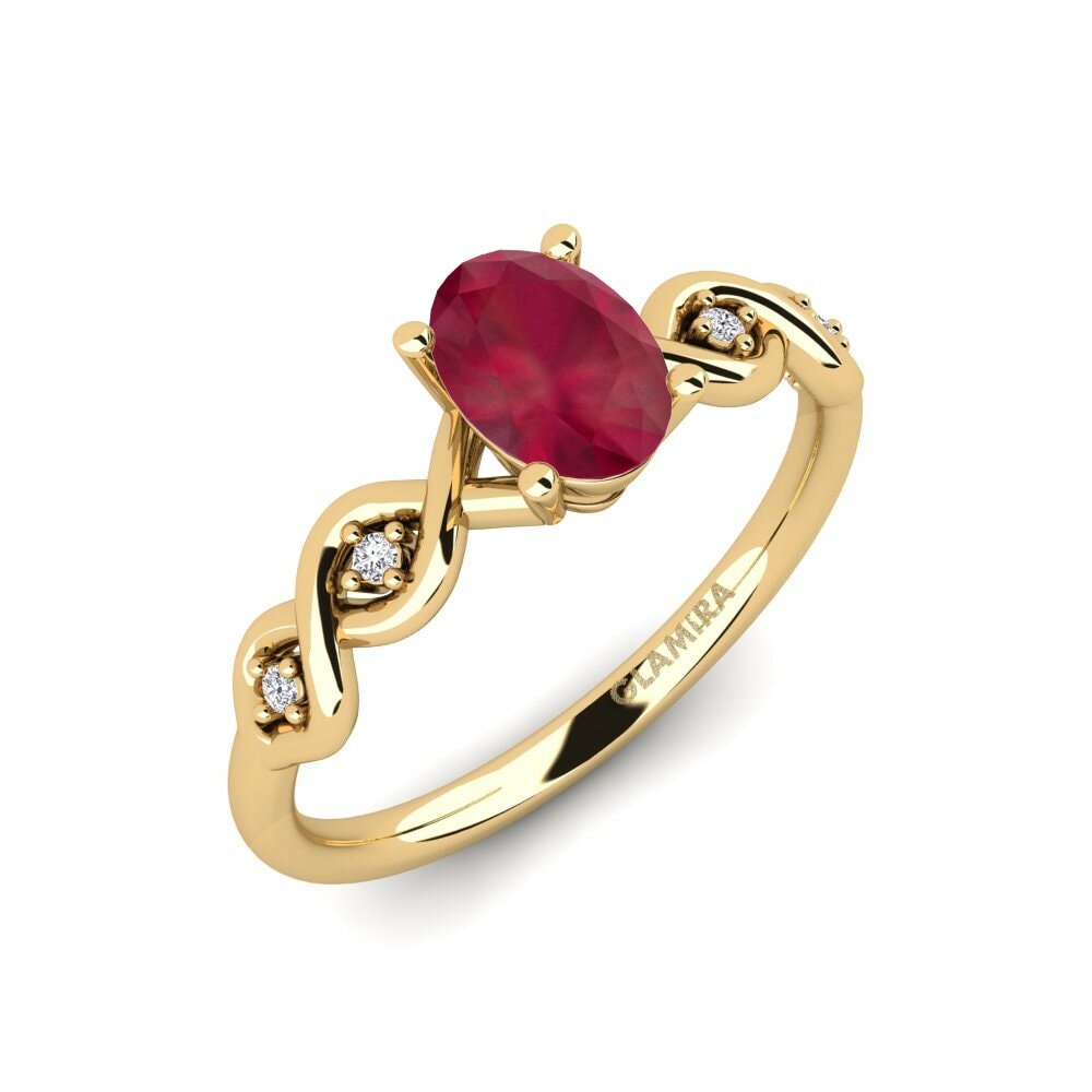 Ruby Engagement Ring Nisse - Oval