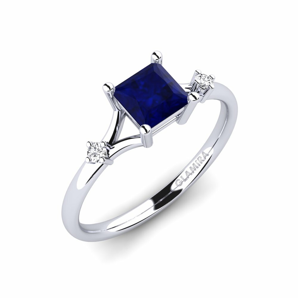 Saffier Verlovingsring Zephyra - Princess