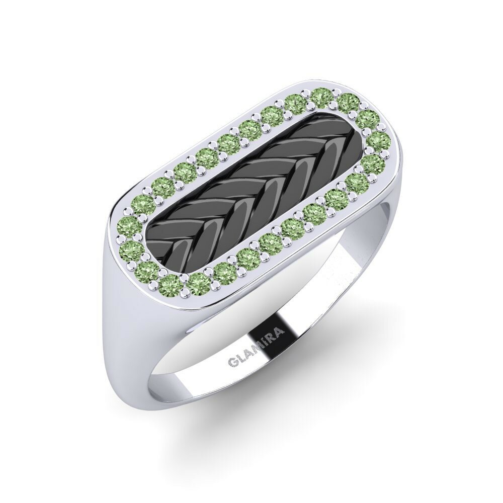 Diamant Vert Bague pour homme Ainan