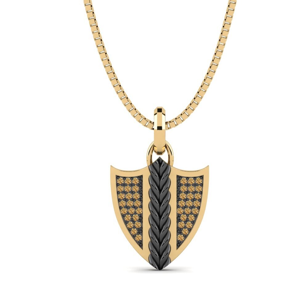 Diamante café Colgante para hombre Andelle