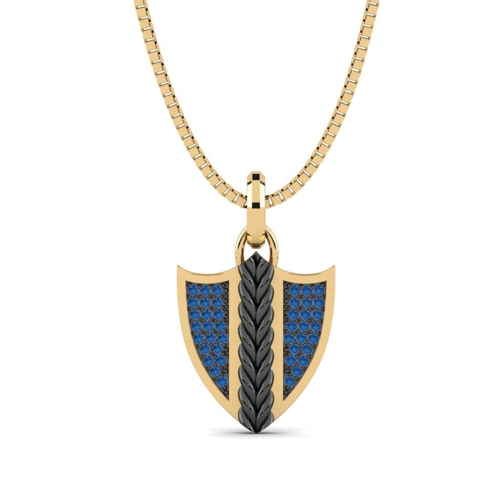Circonita Azul Oscuro Colgante para hombre Andelle