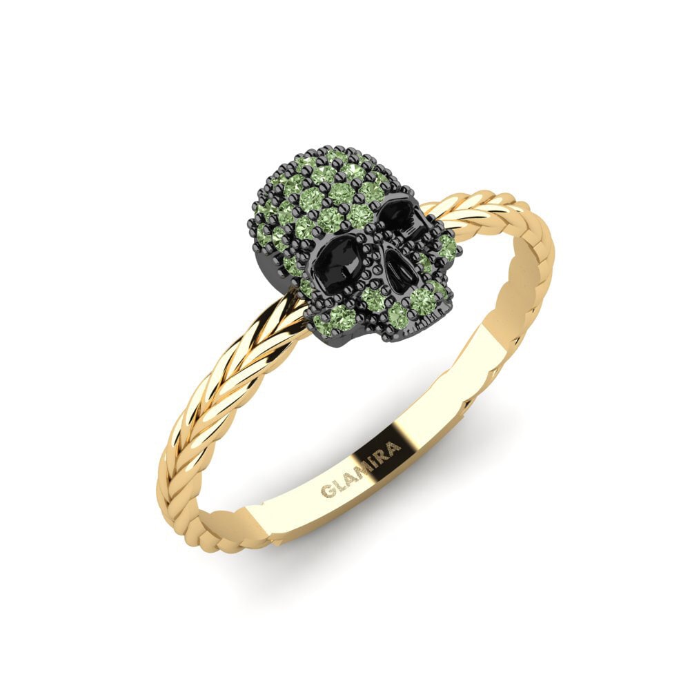 Diamant Vert Bague pour homme Ironclad
