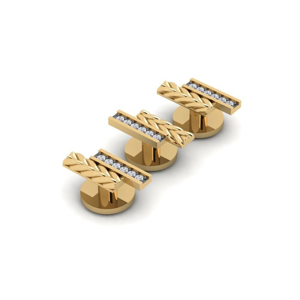 Lab Grown Diamond Tuxedo 3 Studs Noireau