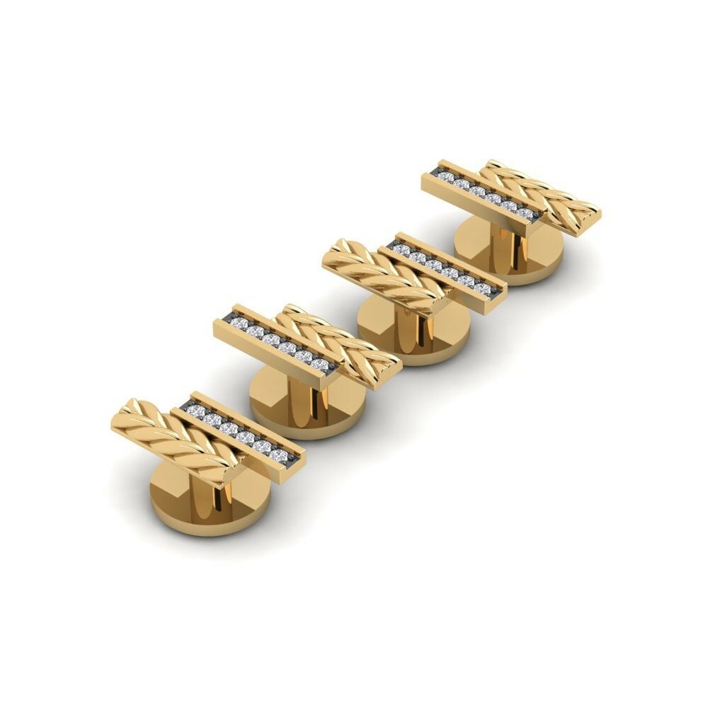 Lab Grown Diamond Tuxedo 4 Studs Noireau