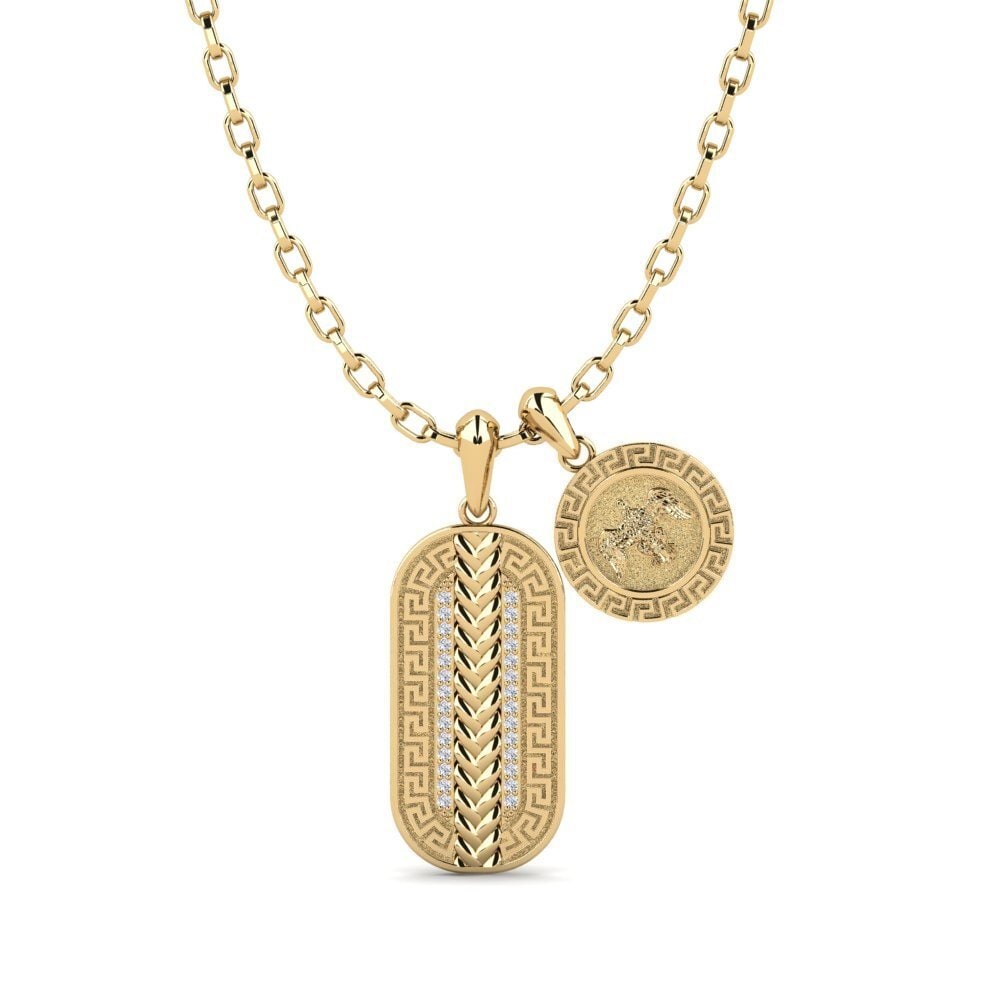 Diamante cultivado en laboratorio Colgante para hombre Pugio