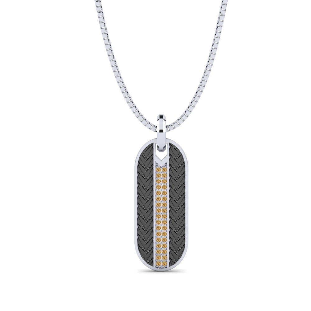 Diamante café Colgante para hombre Ravyn