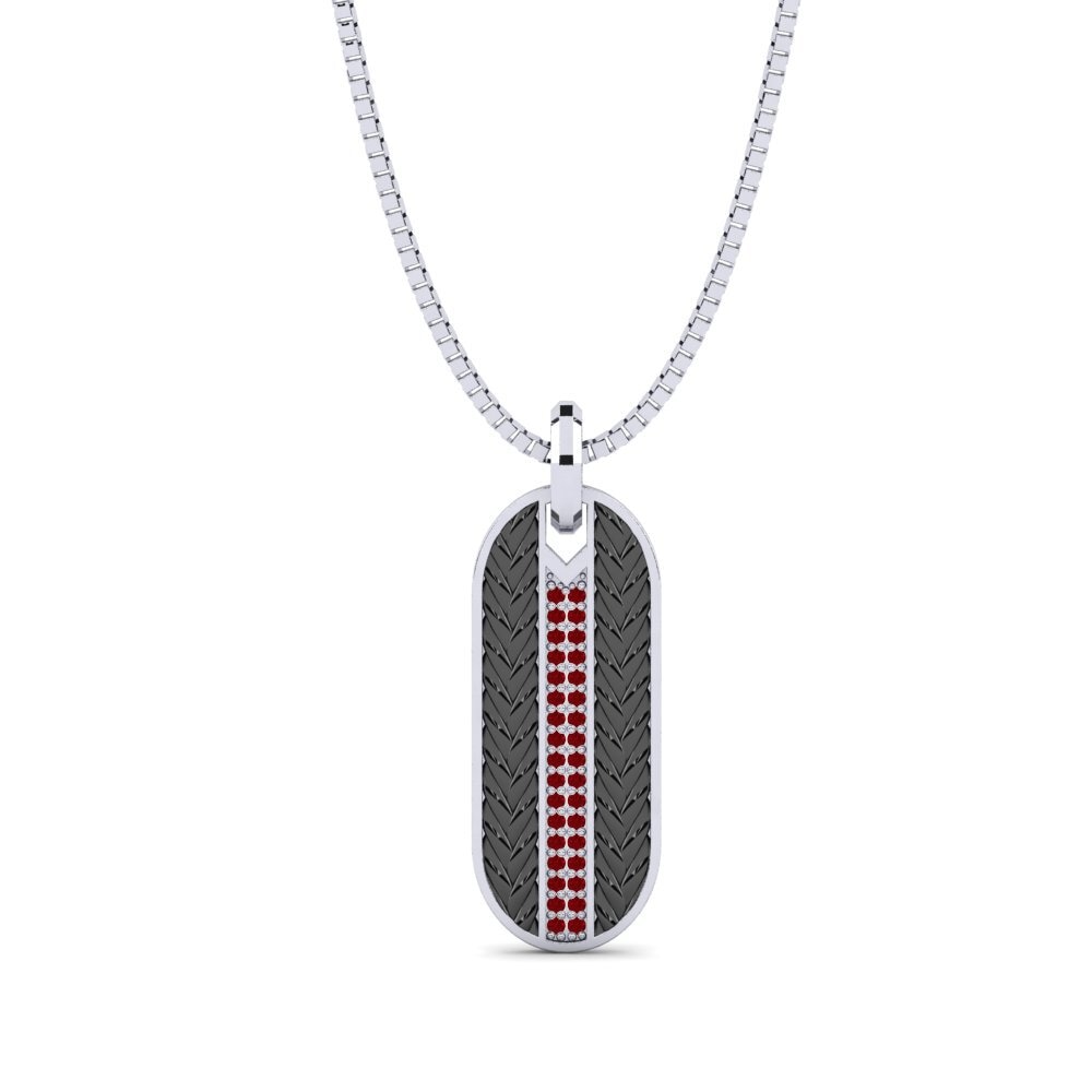Red Zirconia Men's Pendant Ravyn