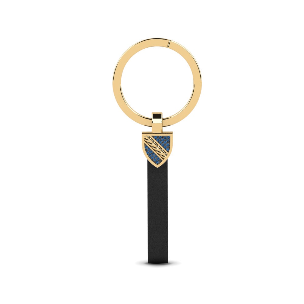 Dark Blue Zirconia Keychains Savoureuse