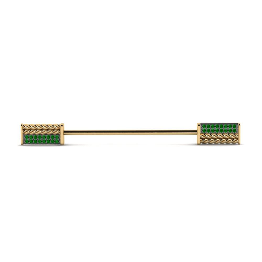 Green Zirconia Tuxedo Collar Accessory Vilaine