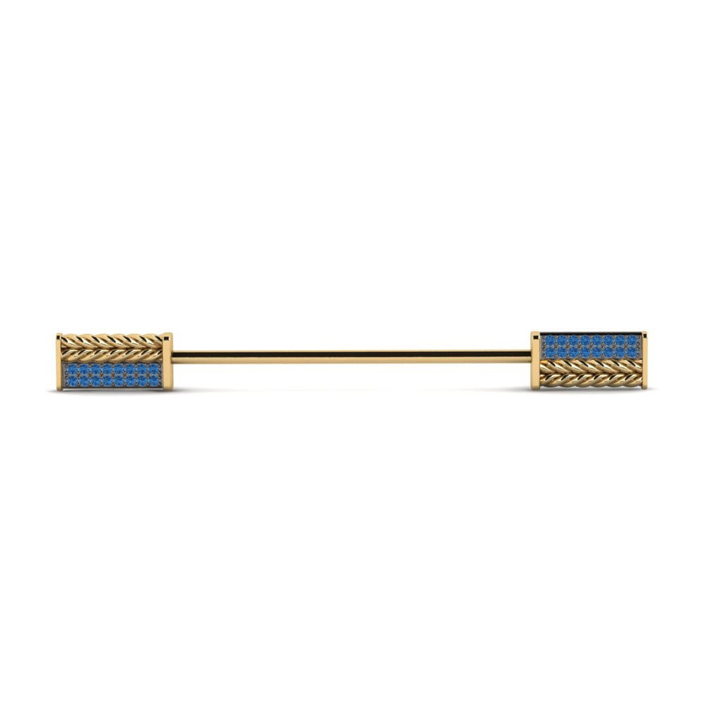 Dark Blue Zirconia Tuxedo Collar Accessory Vilaine