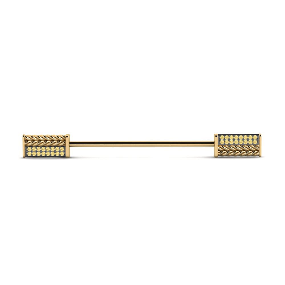 Yellow Diamond Tuxedo Collar Accessory Vilaine