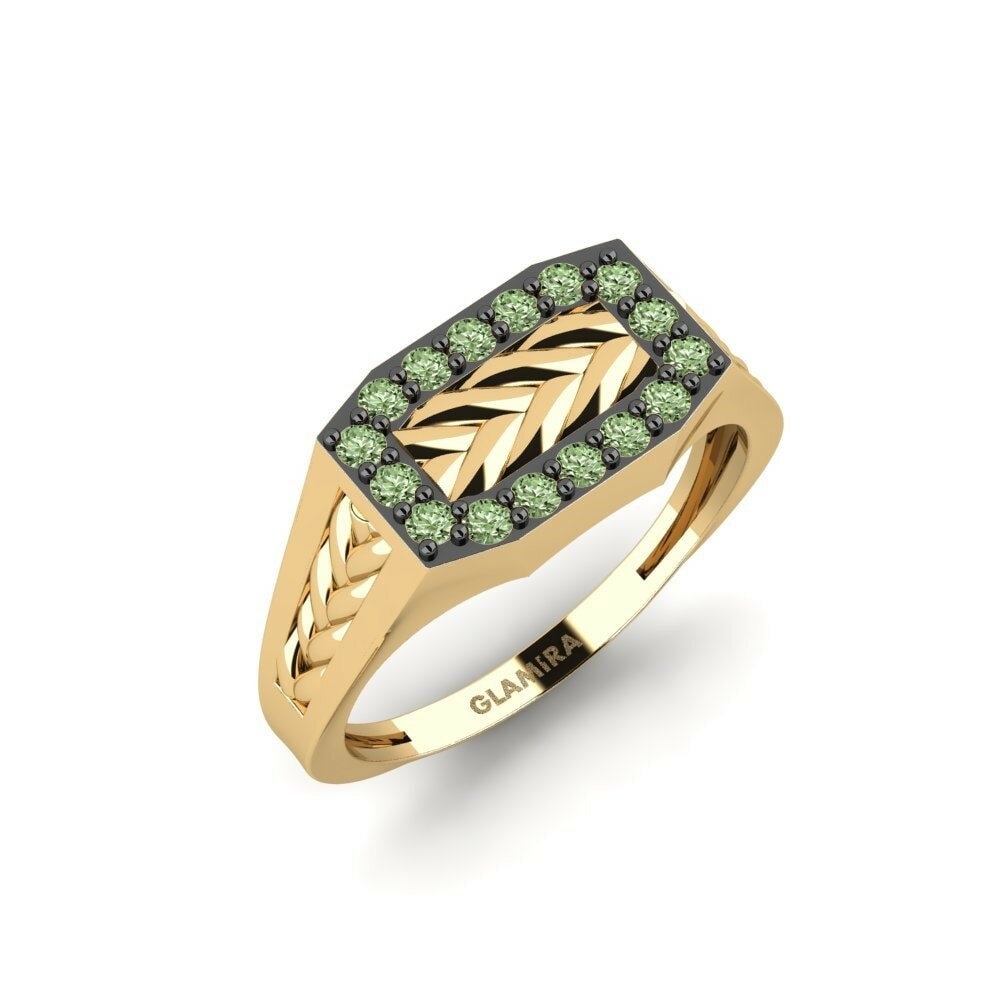 Diamant Vert Bague Pinky homme Alzon