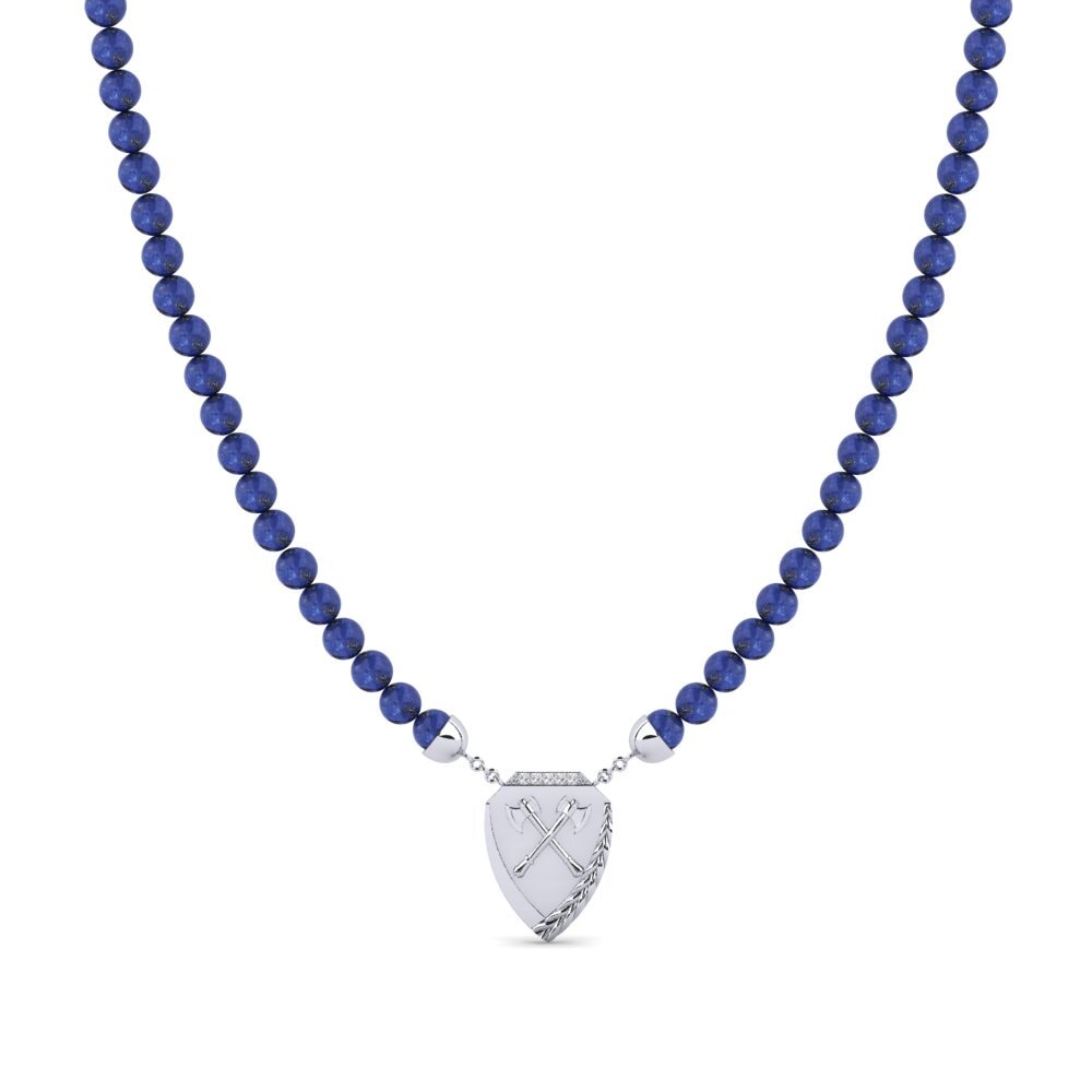 9ct White Gold Men's Necklace Argenteuil