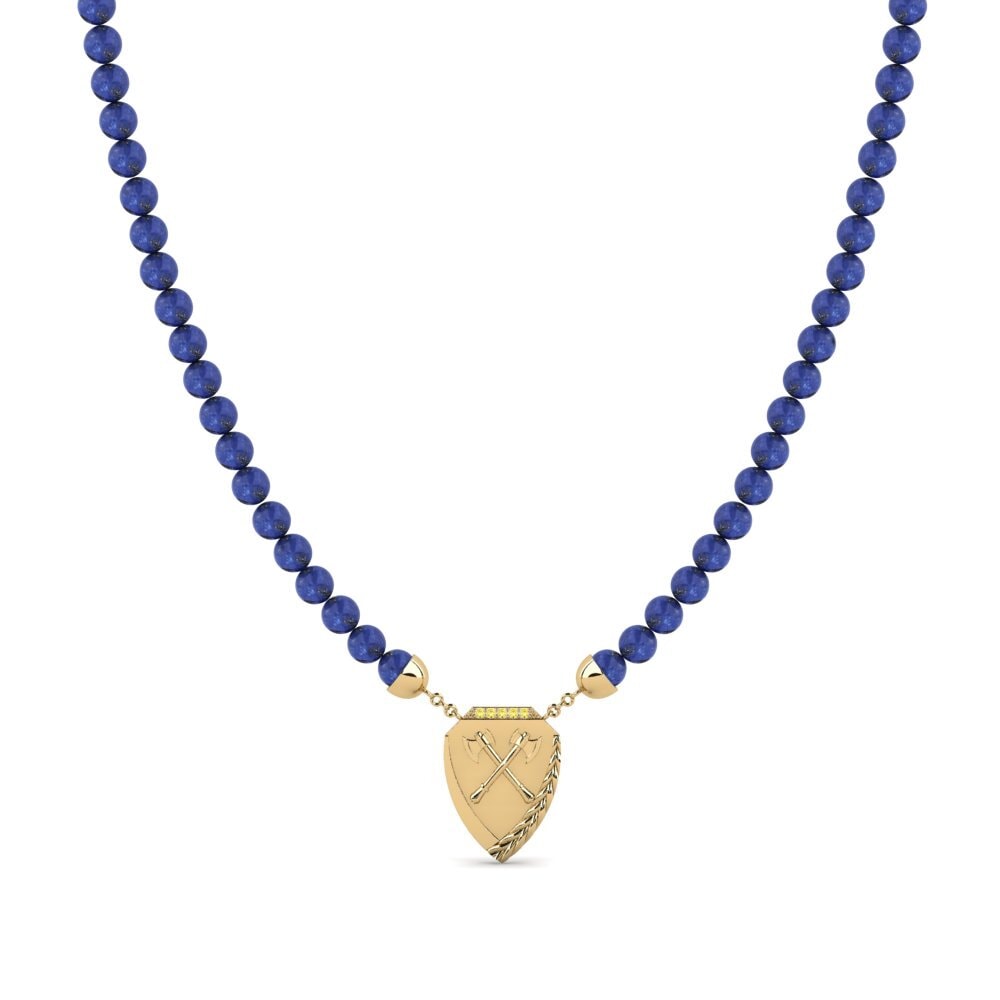 Yellow Sapphire Men's Necklace Argenteuil