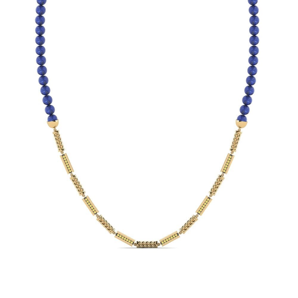 Yellow Sapphire Men's Necklace Auzeyn