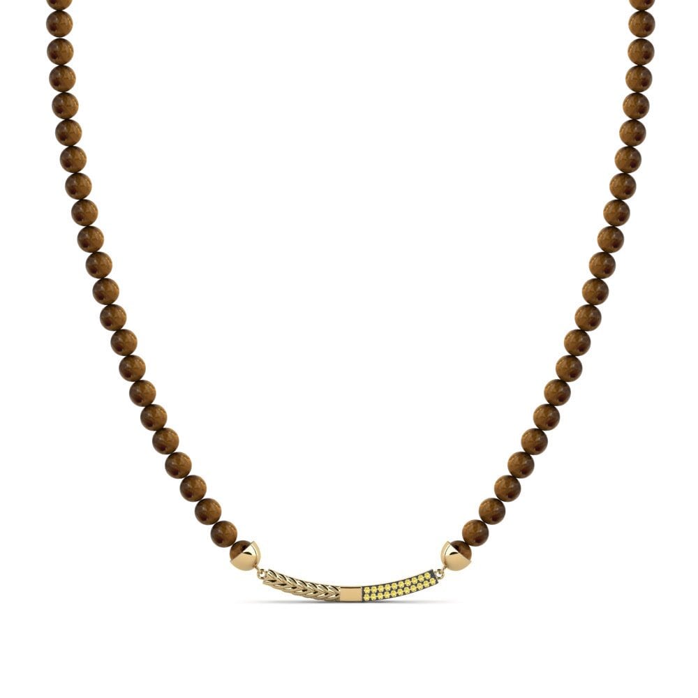 Yellow Sapphire Men's Necklace Barguelonne