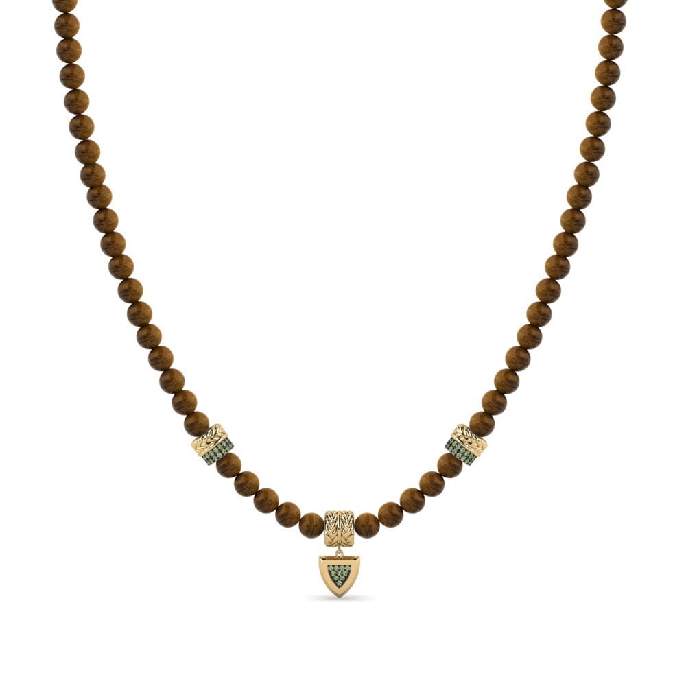 Green Diamond Men's Necklace Beauze