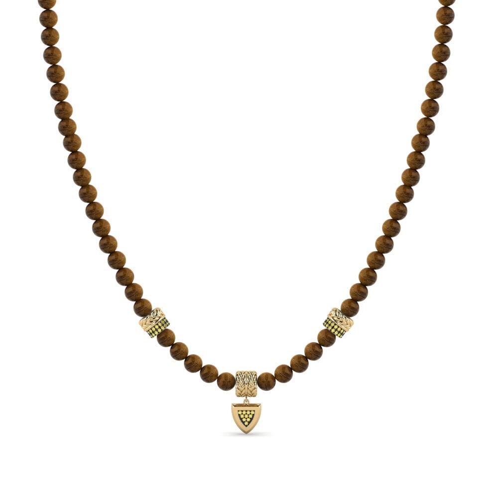 Yellow Sapphire Men's Necklace Beauze