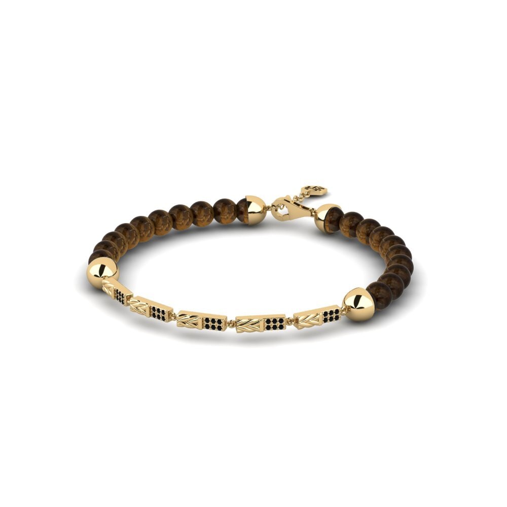9k Oro Amarillo Pulsera para hombre Bourbince