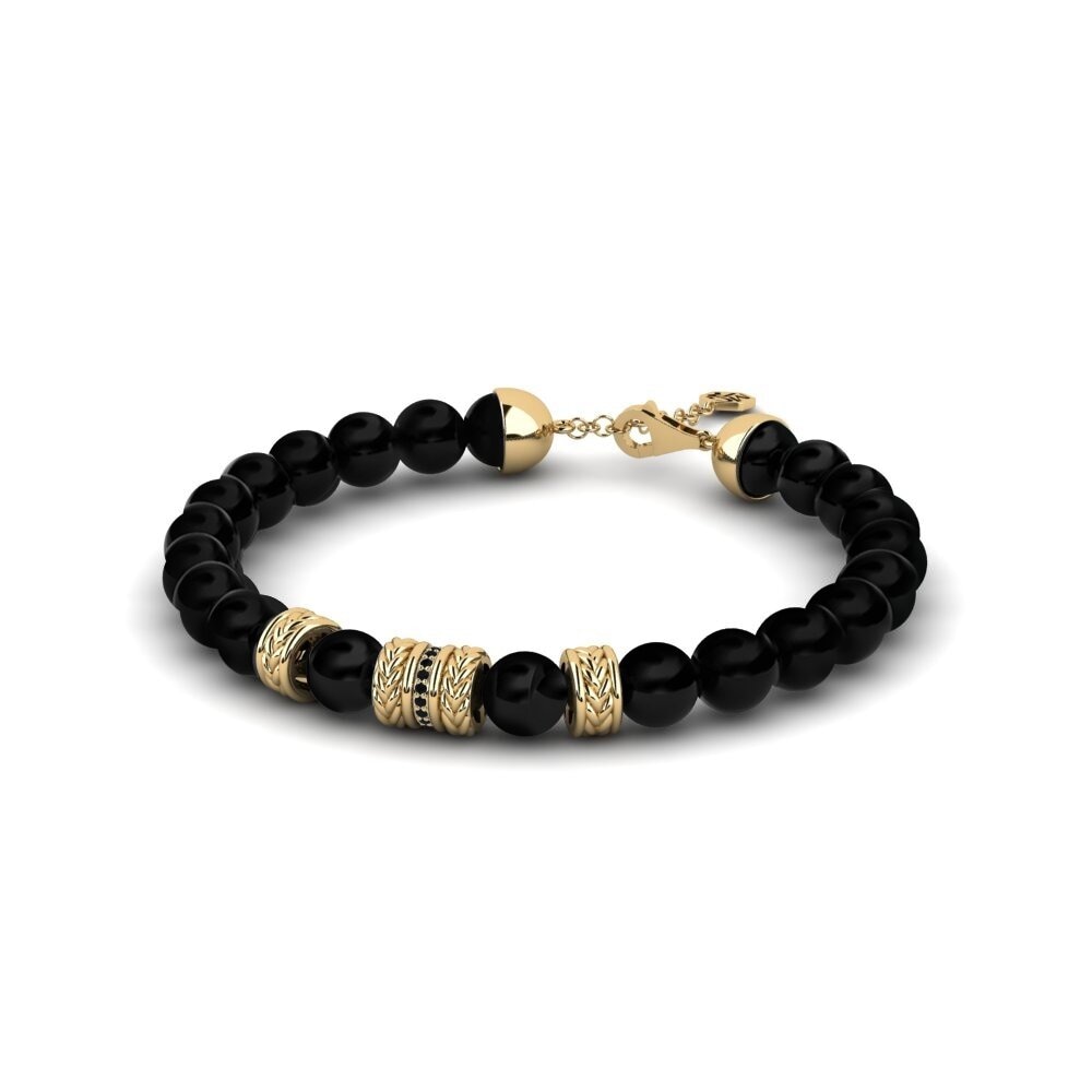 9k Oro Amarillo Pulsera para hombre Bourdic