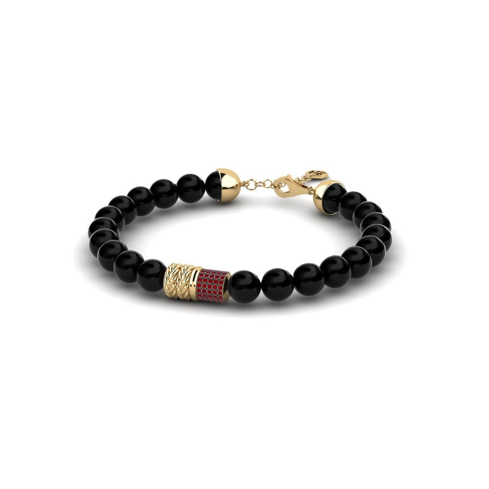 Zircônia Vermelha Pulseira masculina Bouzanne