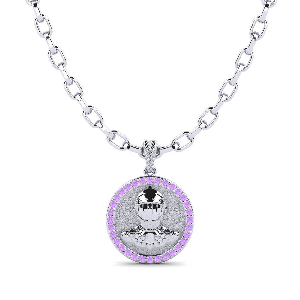 Amatista Colgante para hombre Chivalry