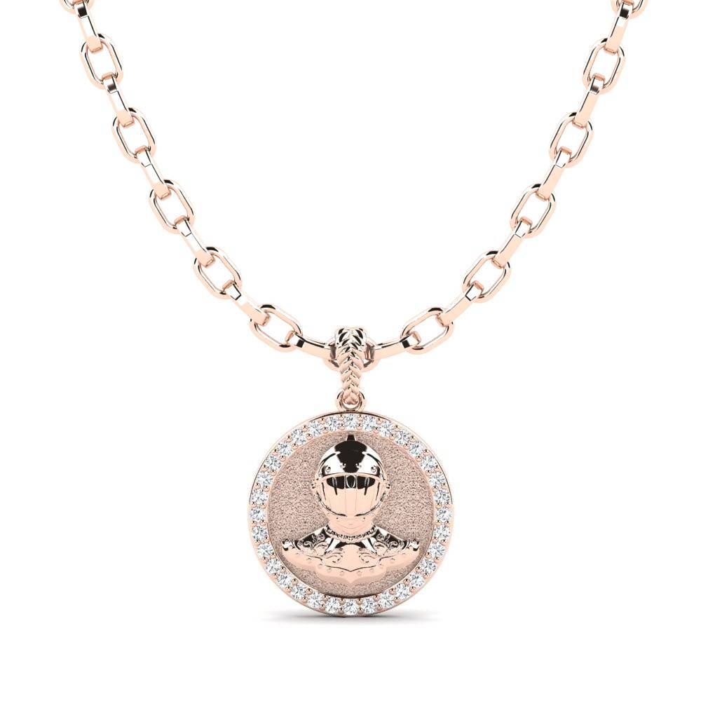 9ct Rose Gold Men's Pendant Chivalry