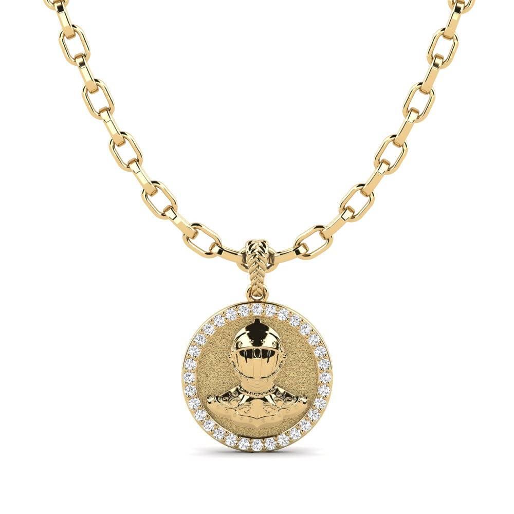 14k Oro Amarillo Colgante para hombre Chivalry