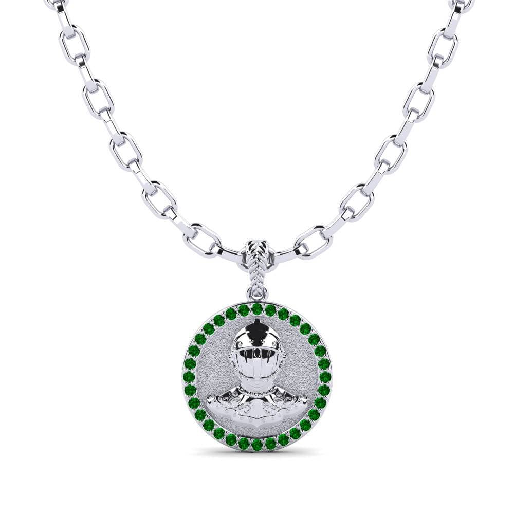 Circonita Verde Colgante para hombre Chivalry