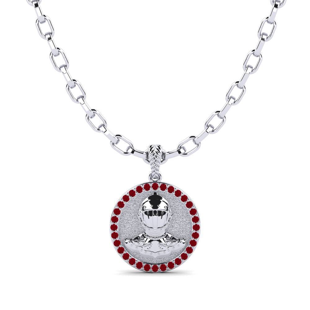 Red Zirconia Men's Pendant Chivalry