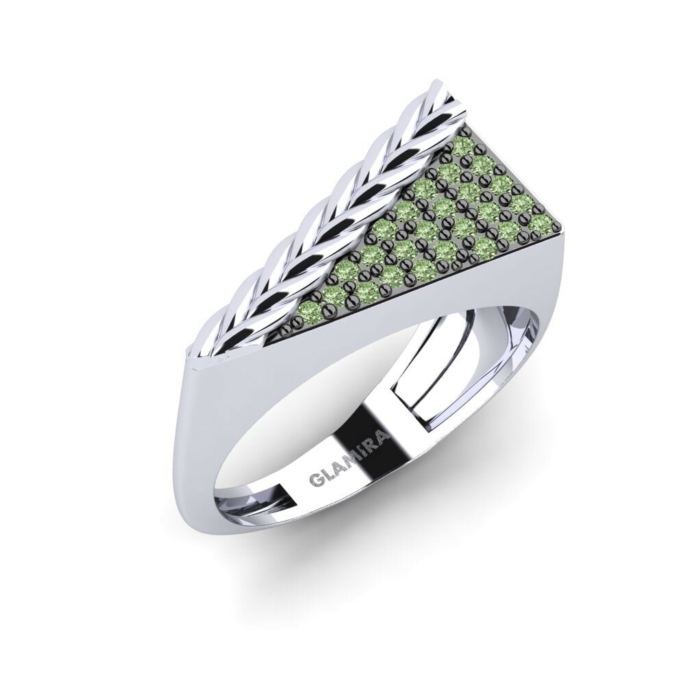 Diamant Vert Bague Pinky homme Coutances
