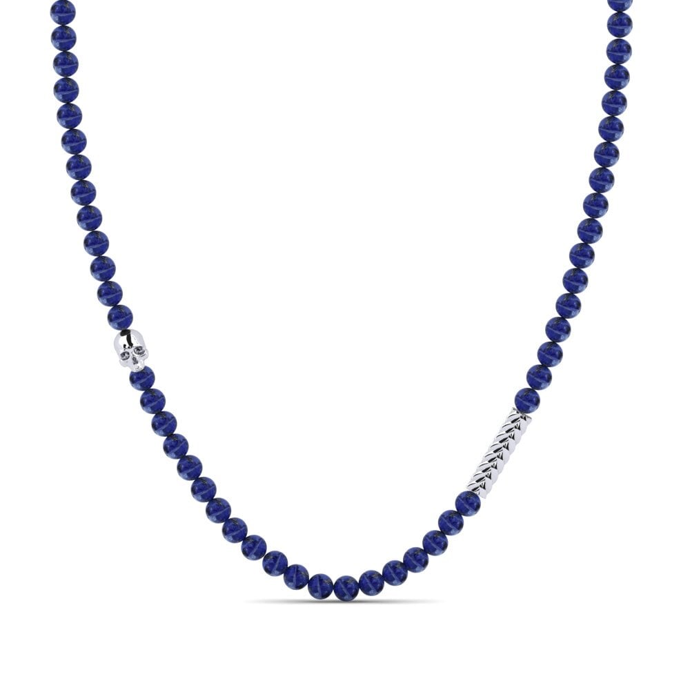 9ct White Gold Men's Necklace Drac